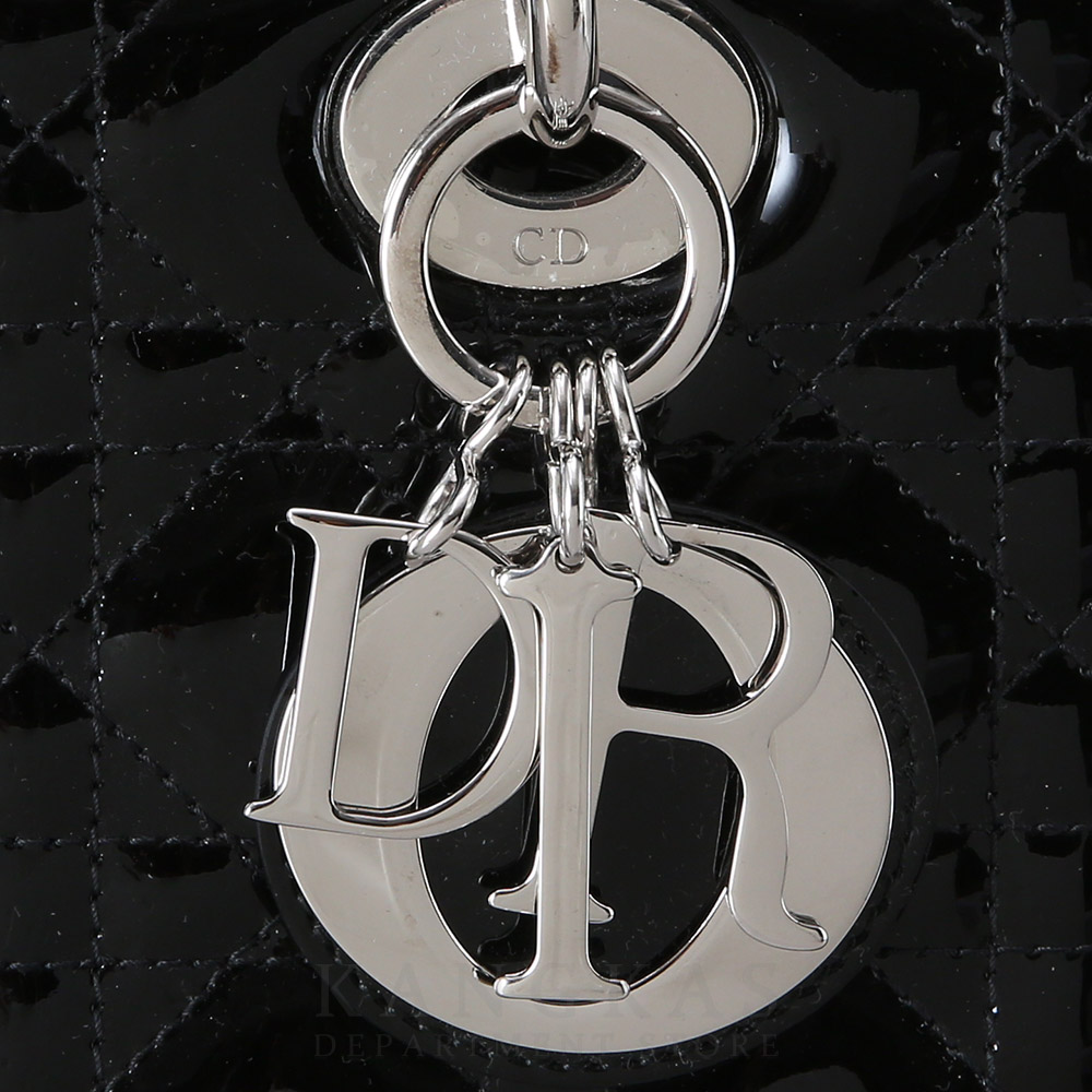 CHRISTIAN DIOR(USED)크리스찬디올 레이디디올 페이던트 미듐 블랙